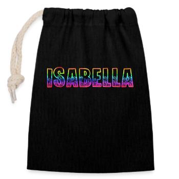 isabella rs rainbow - Verschließbarer Geschenkbeutel aus Baumwolle (14x20cm) - Schwarz - Vorne