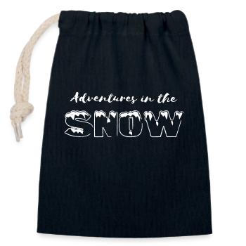 Adventures in the Snow | Vectorgraphic - Verschließbarer Geschenkbeutel aus Baumwolle (14x20cm) - Navy - Vorne