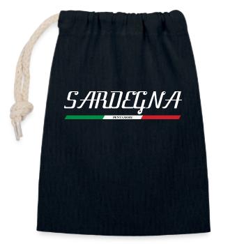 SARDINIA SARDEGNA ITALY ITALIA HOLIDAY ISLAND (w) - Closable cotton gift bag (14x20cm) - navy - Front