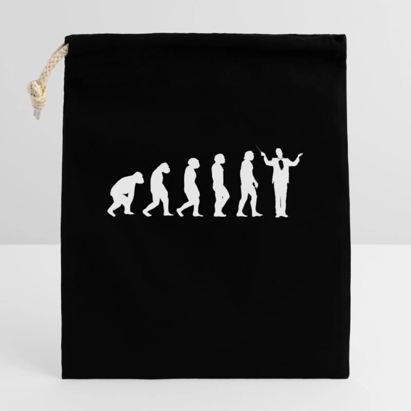 Musiker Dirigenten Evolution Dirigent Musik Band Verschließbarer Geschenkbeutel aus Baumwolle (14x20cm)