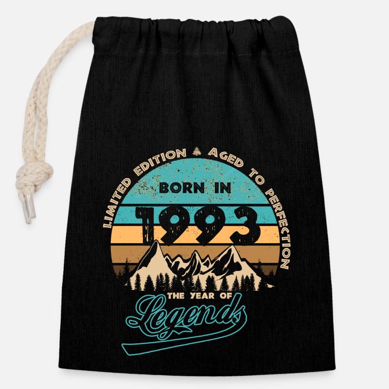 Legends 1993 - Closable cotton gift bag (14x20cm) - black