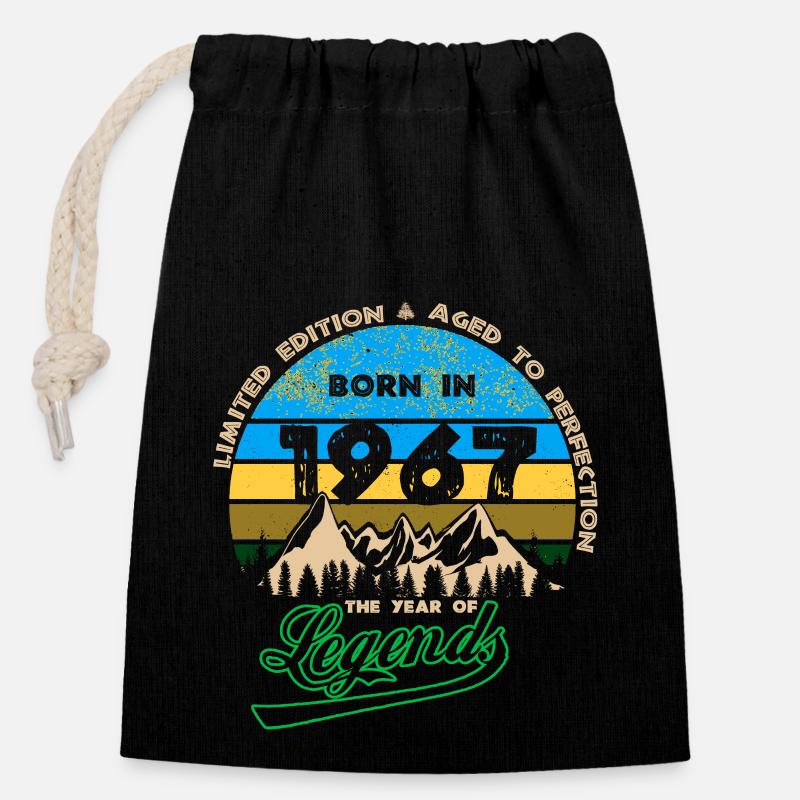 Legends 1967 - Closable cotton gift bag (14x20cm) - black