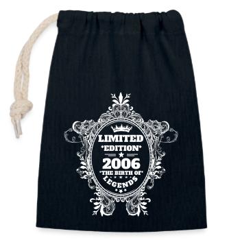 2006 - Verschließbarer Geschenkbeutel aus Baumwolle (14x20cm) - Navy - Vorne