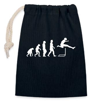 Hürdenlauf Leichtathletik Geschenk Hürdenläufer - Verschließbarer Geschenkbeutel aus Baumwolle (14x20cm) - Navy - Vorne