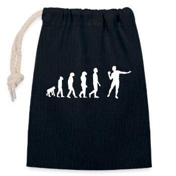 Weight Throw Evolution - Closable cotton gift bag (14x20cm) - navy - Front