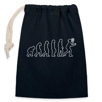 Joueur de racquetball Jeu de squash Squash Racquetball - Sac cadeau en coton avec cordon (14 x 20 cm) - bleu marine - Devant