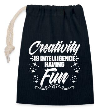 Awesome Artist Appreciation For A Creative Artist - Closable cotton gift bag (14x20cm) - navy - Front