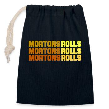 Mortons Brötchen - Verschließbarer Geschenkbeutel aus Baumwolle (14x20cm) - Navy - Vorne