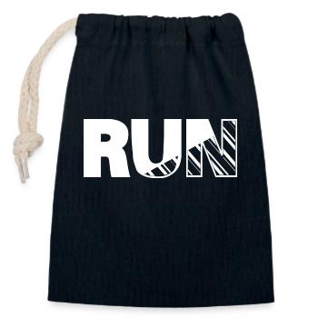 Triathlon Natation Bike Run Marathon - Sac cadeau en coton avec cordon (14 x 20 cm) - bleu marine - Devant