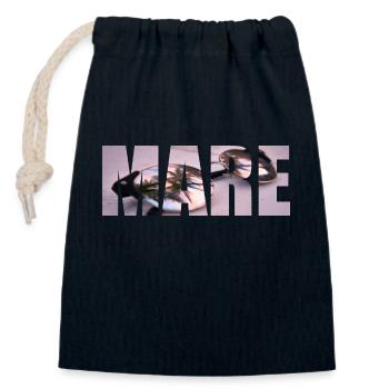 mare -Sonnebrille - Palmen - Verschließbarer Geschenkbeutel aus Baumwolle (14x20cm) - Navy - Vorne