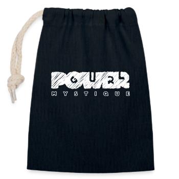 Gurl Power Mystique - Closable cotton gift bag (14x20cm) - navy - Front
