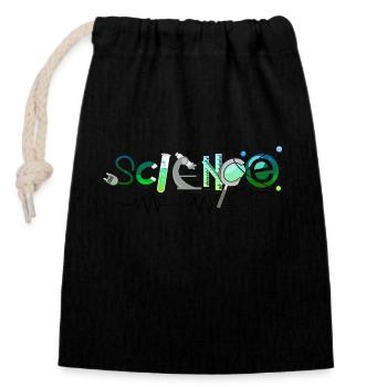 Wissenschaft Wissenschaft Wissenschaftler Physik Labor DNA - Verschließbarer Geschenkbeutel aus Baumwolle (14x20cm) - Schwarz - Vorne