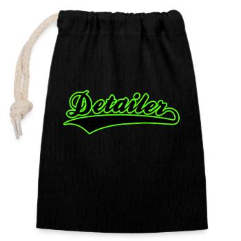 Car Detailer, Car Lover, Vehicle Detailer - Closable cotton gift bag (14x20cm) - black - Front