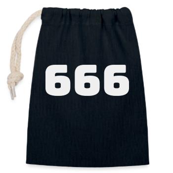 666 - Verschließbarer Geschenkbeutel aus Baumwolle (14x20cm) - Navy - Vorne