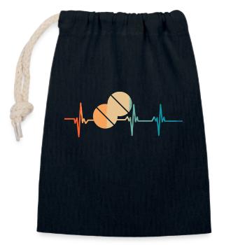 Herzschlag-Medikamente-Pille - Verschließbarer Geschenkbeutel aus Baumwolle (14x20cm) - Navy - Vorne
