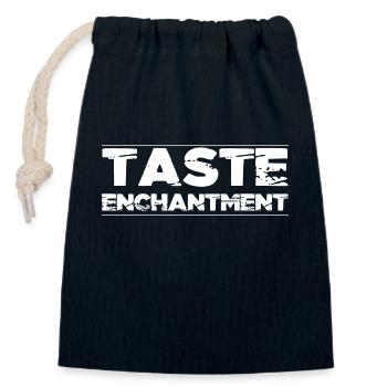 Culinary Wanderlust Funny Sayings - Closable cotton gift bag (14x20cm) - navy - Front