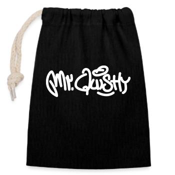 Mister Quishy Day - Closable cotton gift bag (14x20cm) - black - Front