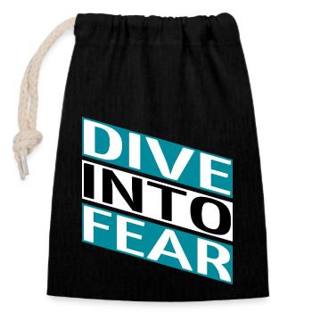 Bungee Jumping Jokes Bungee Jumping Techniques - Closable cotton gift bag (14x20cm) - black - Front