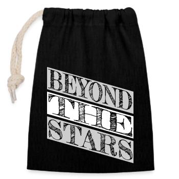 Culinary Exploration Interstellar Exploration - Closable cotton gift bag (14x20cm) - black - Front