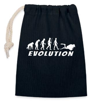 Evolution Plongeur blanc - Sac cadeau en coton avec cordon (14 x 20 cm) - bleu marine - Devant