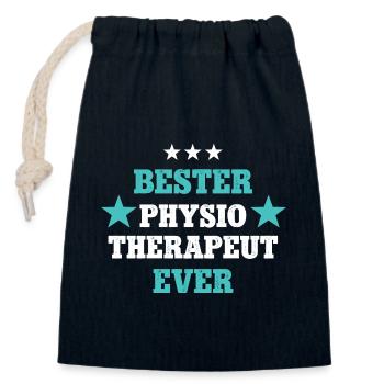 Bester Physiotherapeut Mann Physiotherapie Physio - Verschließbarer Geschenkbeutel aus Baumwolle (14x20cm) - Navy - Vorne