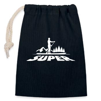 Stand up paddling - SIPER, SUP board - Verschließbarer Geschenkbeutel aus Baumwolle (14x20cm) - Navy - Vorne
