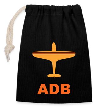 Izmir Airport - Turkey - Spotter -Spotting - Closable cotton gift bag (14x20cm) - black - Front