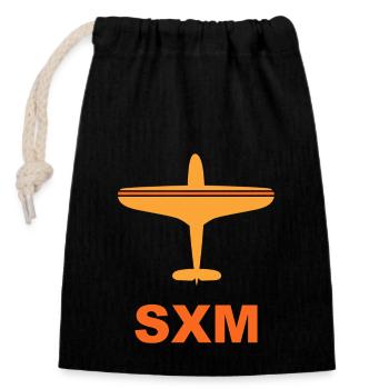 Sint Maarten Airport - SXM - Spotter - Spotting - Closable cotton gift bag (14x20cm) - black - Front