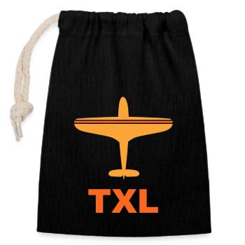Berlin Tegel Airport - Spotter Spotting - Closable cotton gift bag (14x20cm) - black - Front
