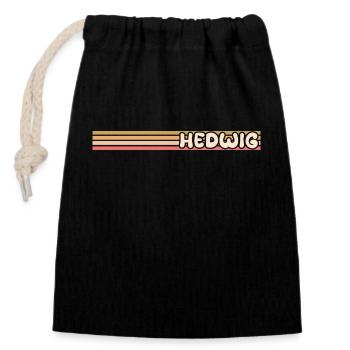 Hedwig as Style - Closable cotton gift bag (14x20cm) - black - Front
