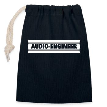 Engineer - Closable cotton gift bag (14x20cm) - navy - Front