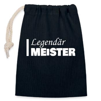 Profession Master - Closable cotton gift bag (14x20cm) - navy - Front