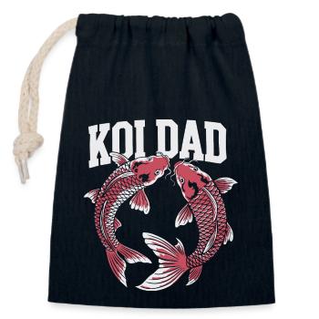 Focus sur la passion pour les carpes koï - Sac cadeau en coton avec cordon (14 x 20 cm) - bleu marine - Devant