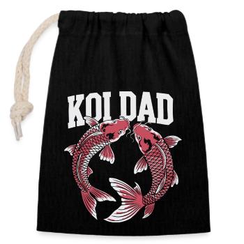 Focus on passion for koi fish - Closable cotton gift bag (14x20cm) - black - Front