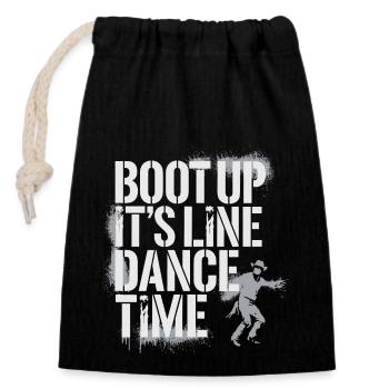 Western-style dancing fun - Closable cotton gift bag (14x20cm) - black - Front