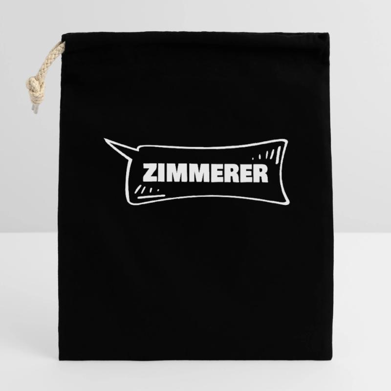 Speech bubble carpenter Closable cotton gift bag (14x20cm)