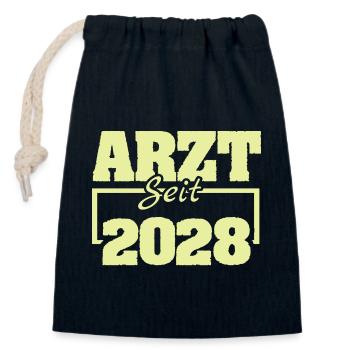 Doctor 2028 - Closable cotton gift bag (14x20cm) - navy - Front