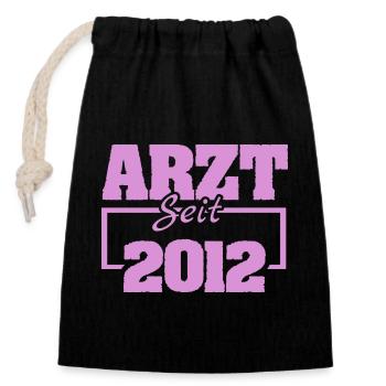 ORL 2012 - Sac cadeau en coton avec cordon (14 x 20 cm) - noir - Devant