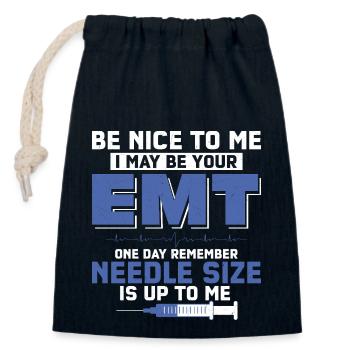 I May Be Your EMT One Day Paramedic First Aid - Verschließbarer Geschenkbeutel aus Baumwolle (14x20cm) - Navy - Vorne