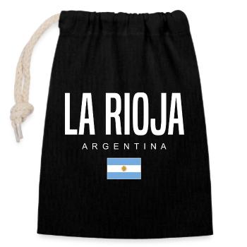 La Rioja Argentinien Argentinier - Verschließbarer Geschenkbeutel aus Baumwolle (14x20cm) - Schwarz - Vorne