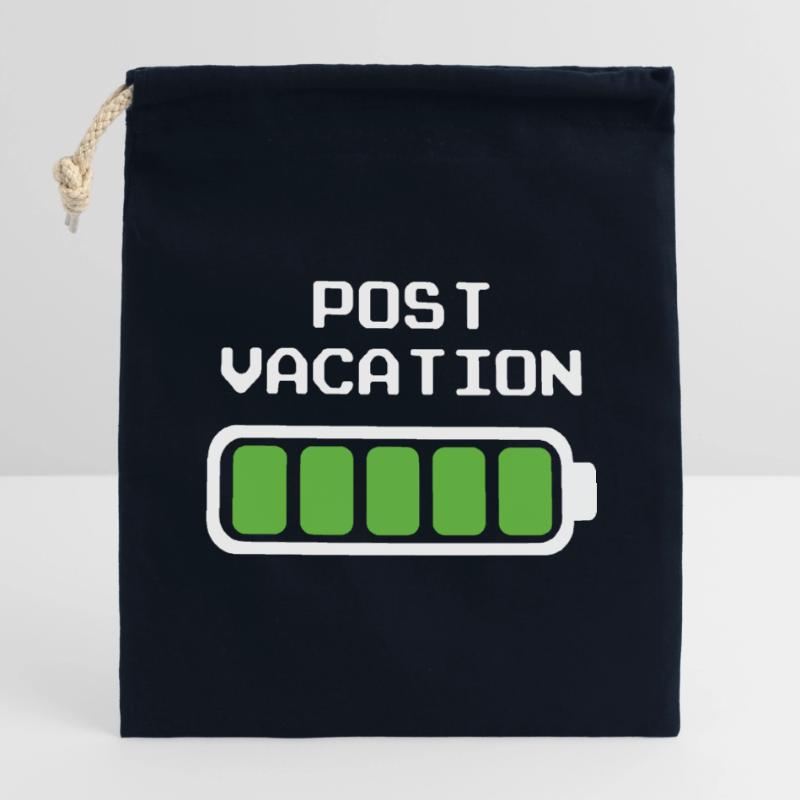 Post Vacation Design – Full Battery Indicator Closable cotton gift bag (14x20cm)