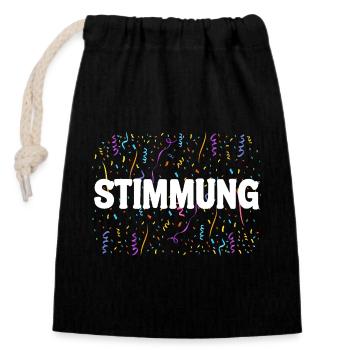 MOOD – Confetti Carnival Carnival Shirt - Closable cotton gift bag (14x20cm) - black - Front