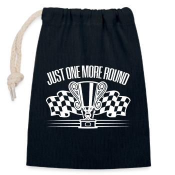 Just An exTra Round Slot Car Drag Racing Gift - Closable cotton gift bag (14x20cm) - navy - Front