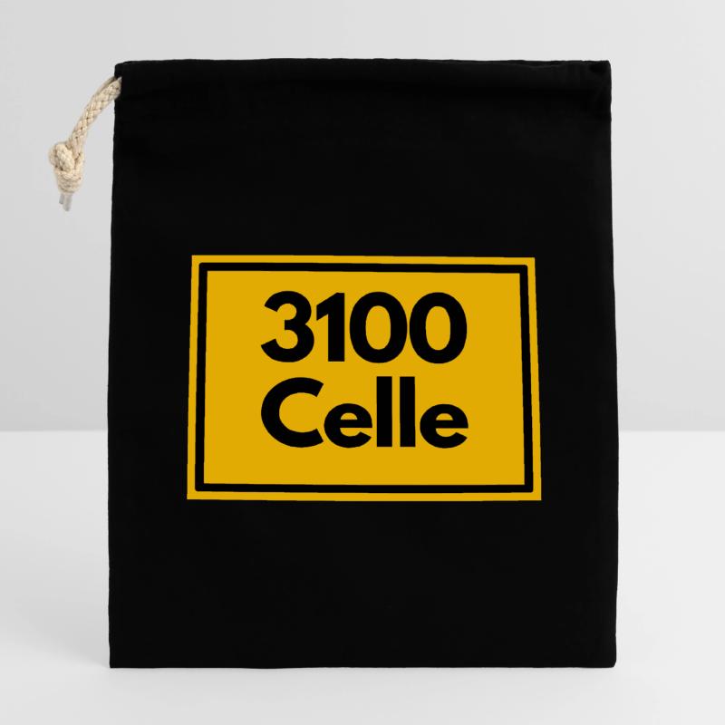 OLD POSTCODE POSTCODE RETRO 3100 CELLE Closable cotton gift bag (14x20cm)