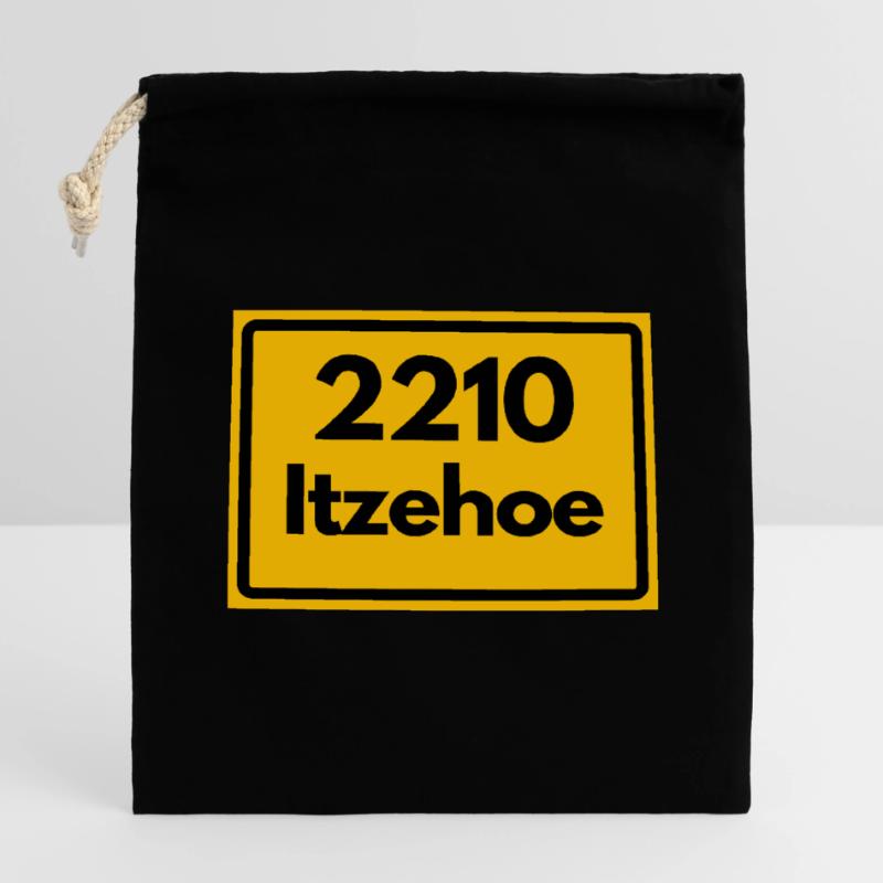 OLD POSTCODE RETRO 2210 ITZHOE – FANS Closable cotton gift bag (14x20cm)