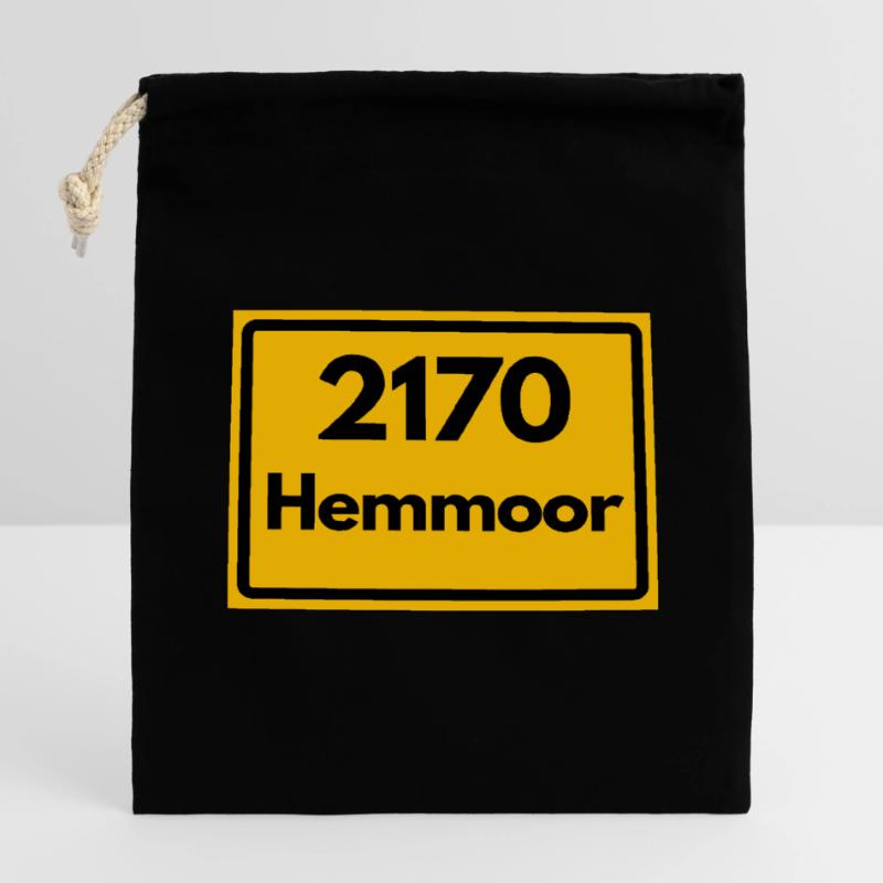 OLD POSTCODE POSTCODE RETRO 2170 HOCHMOOR – HEIDE Closable cotton gift bag (14x20cm)