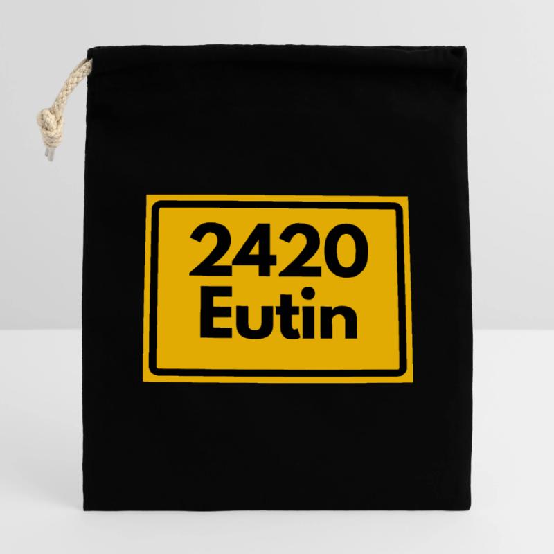 ANCIEN CODE POSTAL RÉTRO 2420 EUTIN – SCHLOSS Sac cadeau en coton avec cordon (14 x 20 cm)