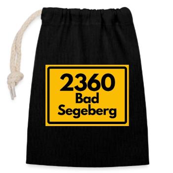OLD POSTCODE POSTCODE RETRO 2360 BAD SEGEBERG - Closable cotton gift bag (14x20cm) - black - Front