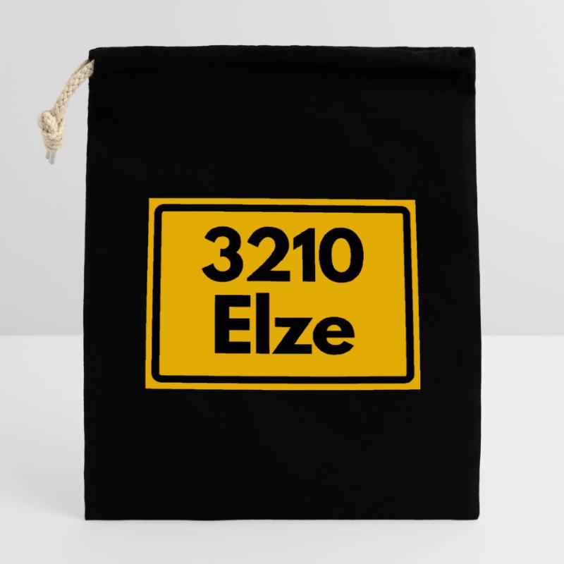 OLD POSTCODE ZIP CODE RETRO 3210 ELZE LEINEKLOSTER Closable cotton gift bag (14x20cm)