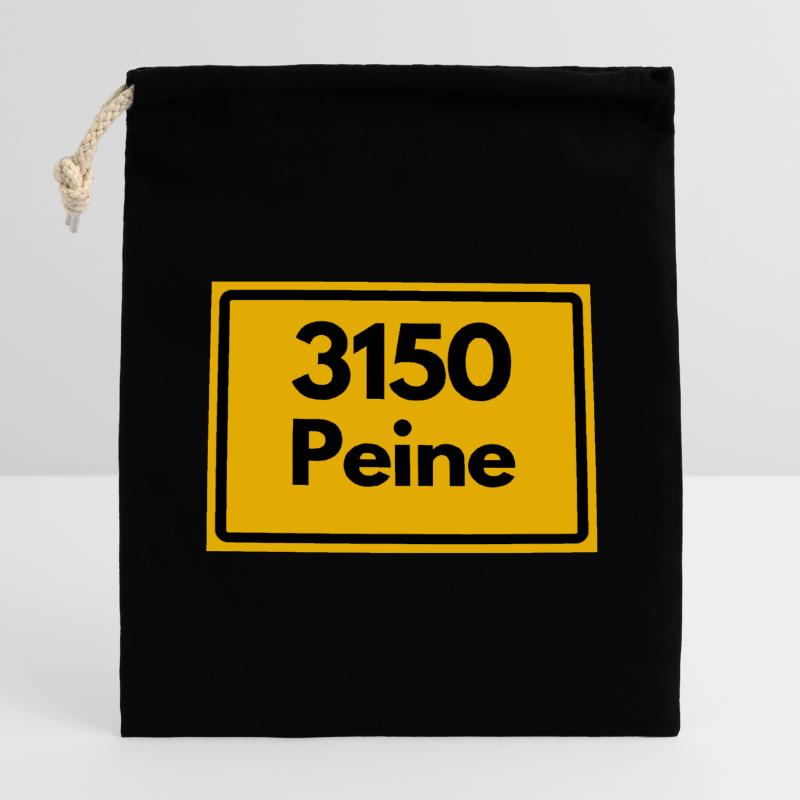 OLD POSTCODE ZIP CODE RETRO 3150 PEINE EULENSTADT Closable cotton gift bag (14x20cm)